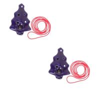 Parliky 2pcs Ocarina Flute Christmas Tree Design Beginner Music Instrument for Boys and Girls and Students Lightweight Travel and Souvenirs