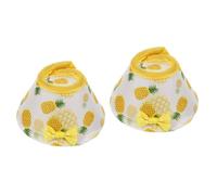 Parliky 2pcs Parrot Bite Collar Bird Neck Cone Soft Fabric Bird Recovery Anti-picking Comfortable Wear Long-lasting (l Yellow)