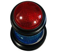 Parliky 2pcs Plastic Family Game Buzzers with Light and Sound Easy-press Quiz Learning Buttons for Classroom Competitions Team Play and Party Game Show Sessions