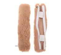 Parliky 2Pcs Plush Purse Chain Strap Covers with Zippered Handbag Strap Protector Light Brown Tote Chain Belt Accessories for DIY Bag Handles and Shoulder Protection