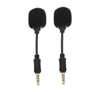Parliky 2PCS Portable Mini Noise Reduction Recording Microphones Conductor Plug for Phone and Computer Compact Clip Mic for Singing Live Streaming Conference and Stage Performance