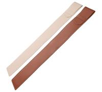 Parliky 2pcs Pu Leather Drumstick Storage Bag Set, Dustproof Drumstick Holder for Drummers, Brown and Beige Percussion Stick Carry Case, Suitable for Drum Sets and Electronic Drums