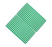 Parliky 2pcs Rabbit Cage Bottom Mats Round Holes Plastic Non-slip Floor Pads 30x50cm Waterproof Protective Bedding for Small Animals Indoor Pet Cage Accessories