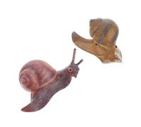 Parliky 2pcs Realistic Snail Figurines Lightweight Animal Sculpture Educational for Garden Balcony Decoration Lifelike Snail Model for Early Learning and Home Display