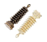 Parliky 2pcs Retro Copper Tower Keychain Pendant Vintage Wenchang Tower Miniature Ornament Charm for Keyring and Bag Decoration Lightweight and Unique Gift for DIY Craft Enthusiasts