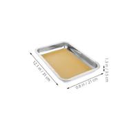 Parliky 2pcs Reusable Stainless Steel Dissection Tray with Wax Base for Biology Lab Smooth Edges Safety Design Clear Anatomy Diagram for Students and Teachers in Science Education