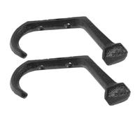 Parliky 2pcs Rustic Cast Iron Coat Hooks Wall Mounted Heavy Duty Coat Hanger Hooks with Vintage European Farmhouse Style for Gardens and Hallways