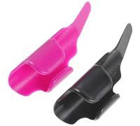 Parliky 2Pcs Sewing Finger Protectors for Needle Safety and Thread Control Practical Plastic Thimble Tool for Embroidery Knitting Quilting DIY Craft Accuracy and Hand Protection