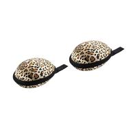 Parliky 2pcs Silicone Bra Case for Women Travel Toiletry Bag Hand Strap Bra Bag Leopard