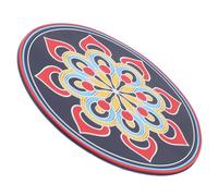 Parliky 2pcs Singing Bowl Mat Tibetan Bowl Cushion Meditation Pad Flower Print Buddhism Religious Craft
