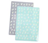 Parliky 2pcs Slip Pet Food Mat for Cat and Dog Feeding Placemat Non-slip Bottom for Indoor Use near Food Bowls