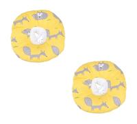 Parliky 2pcs Soft Cat Flee Protection Cat Neck Protector Creative Pattern Safe for Healing Wounds Easy to Wear Adjust