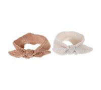 Parliky 2pcs Soft Knitted Headbands for Newborn Lightweight Bow Hair Accessories for Comfortable Birthday Party Hairbands Coffee Colors