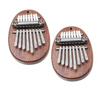 Parliky 2pcs Solid Wood Thumb Piano Keys Mini Piano Instrument for Beginners Boys and Girls Christmas Birthday