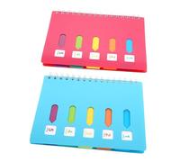 Parliky 2pcs Spiral Notepads Paper Journal Books with Thick Covers for Writing Planning and Travel Notes Coil Notebooks in Blue and Rose Red for Office and School Use