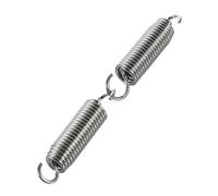Parliky 2pcs Stainless Steel Drum Pedal Springs Bass Drum Foot Pedal Replacement Spring for Percussion Instrument Parts Easy to Assemble Silver