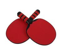 Parliky 2pcs Table Tennis Rackets Set for Beginners - Red Ping Pong Paddles with Anti-slip Rubber Surface, Enhanced Grip and Control, Training Pingpong Paddle for Family Recreation