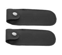 Parliky 2pcs Ten-hole Blues Harmonica Storage Pouches Leather Holder Compact Harmonica Bag for Beginners Portable Container Black