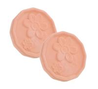 Parliky 2pcs Terracotta Brown Sugar Keeper Discs Reusable Food- Moisture Softener Stones for Pantry Storage Cookie Jars Spice Keepers and Bread Boxes