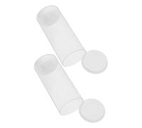 Parliky 2pcs Transparent Badminton Shuttlecock Tubes Plastic Storage Containers for Portable Shuttlecocks Protection Clear Lightweight Holders for Outdoor Sports and Travel