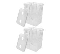 Parliky 2pcs Transparent Guppy Breeding Box Acrylic Fish Tank Incubator Isolation Hatchery for Aquarium Betta Clownfish Fry Safe Space-saving Fish Breeder