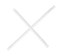 Parliky 2pcs Transparent Triangle Ruler Clear Precision Measuring Scale for Students Architects Engineers Drafting Drawing Tools for School Office Supplies
