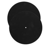 Parliky 2pcs Vinyl Record Mat Felt Turntable Accessories for Phonograph Anti- Absorption Noise Reduction for Keeping Records Clean and Stable