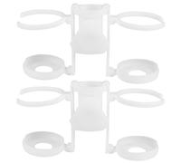 Parliky 2pcs White Plastic Portable Umbrella Cup Holders Lightweight Ultra-portable Cup Racks for Garden and Patio Beach Umbrella Drink Holder