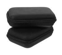 Parliky 2pcs Wireless Microphone Case Portable EVA Storage Pouches with Zipper Water Resistant Protective Holders for Earphones Cameras and Digital Accessories Compact and Lightweight for