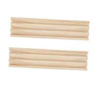 Parliky 2pcs Wooden Domino Racks Tray with Anti-slip Base Sturdy Pine Wood Holders for Mexican Train Dominoes and Mahjong Board Games Organizer for Adults Gaming Table