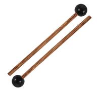Parliky 2pcs Wooden Handle Drum Mallets for Steel Tongue Drum and Percussion Instruments Ethereal Rubber Head Sticks with Comfortable Grip Versatile Use for Xylophones and Tambourines