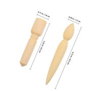 Parliky 2pcs Wooden Pottery Spout Maker Clay Tool Kit for Trimming and Sculpting Ergonomic Solid Wood DIY Spout Modifier Accessories for Clay and Craft