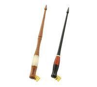 Parliky 2pcs Wooden Slanted Oblique Dip Pen Holder with Adjustable Brass Flange for English Calligraphy Comic Drawing and Art Projects Vintage Design Comfortable Grip Calligraphy Drawing