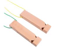 Parliky 2pcs Wooden Train Whistle for Cartoon Musical Instruments with Long Toot Sound Natural Wood Material Fun S for Playtime and Party Favors Random Color