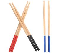Parliky 3 Pairs Anti-slip Maple Drumsticks Wooden Percussion Sticks for Students Adults Orchestra Players Crack-resistant Drum Stick Accessories