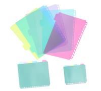 Parliky 3 Sets Detachable Notebook Dividers PP Binder Tabs with Writable Index for Loose Leaf Organizers Compatible with Journals Reports Presentations and Notebooks