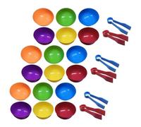 Parliky 3 Sets Montessori Color Sorting Early Educational Tweezer Color Classification Matching Bowls Sensory