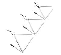 Parliky 3 Sets Musical Triangle Instrument Percussion Triangles for Music Education Creative Sound Development for Boys