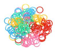 Parliky 300pcs 1 Inch Plastic Loose Leaf Binder Rings, Colorful Multi-Functional Book Rings for Flash Cards, Keychains, Index Cards, School and Office Organizing