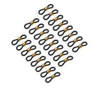 Parliky 300pcs Black Chicken Hobble Bands for Leg Alignment Reusable Splay Leg Brace Poultry Foot Corrector for Chicks Quail Ducks Rubber and Metal and Correction