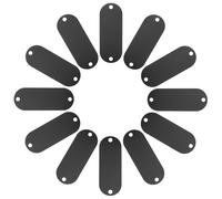 Parliky 30pcs Black Oval Aluminum Alloy Name Plates with Dual for DIY Engraving Blank Tag Plaques for Office Desk Door Signs Nurse Badges and Wall Mounting