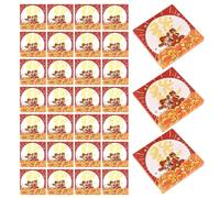 Parliky 30pcs Cute Fortune God New Year Memo Pads, Self Adhesive Removable Reminder Notes Cartoon Design, Holiday Note Taking Pads for Home Office School Supplies