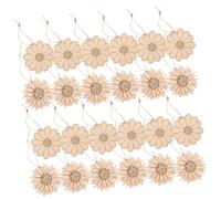 Parliky 30Pcs DIY Wood Sunflower and Small Flower Cutouts Smooth Edges Wooden Flower Craft Slices for Painting Autumn Holiday Decorations Creative Art Projects and Home Adornments