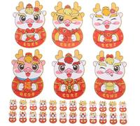 Parliky 30pcs Paper Red Envelope Money Wedding Party Traditional Dragon Decoration Key Packets Celebrations The Red Envelopes Festival Guests of Ornament Style Spring