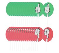 Parliky 30Pcs Reusable Yes No Voting Paddles Handheld Judging Boards for Classroom Teacher Interaction School Voting Accessory for Indoor Outdoor Use