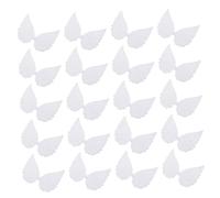 Parliky 30pcs White Glitter Angel Wing Decor for DIY Crafts and Cake Toppers Mini Textured Wing Ornaments for Cupcakes Party Desserts Hair Accessories and Festival Decorations