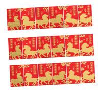 Parliky 36pcs Chinese Red Envelopes with Gold Foil Horse Motifs Traditional Lucky Money Packets for Lunar Year Spring Festival Red Paper Pocket Hongbao for Family and Corporate
