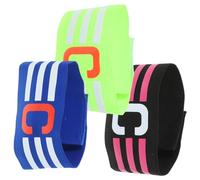 Parliky 3Pcs Adjustable Football Captain Armbands Lightweight Soccer Bands Green Blue for Youth Adult Teams Durable Design for Enhanced Team Spirit
