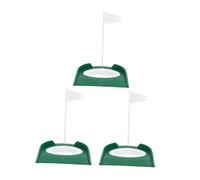 Parliky 3pcs Detachable Golf Putting Hole Cups Indoor Outdoor Practice Discs with Flag for Home Golf Training Portable Modular Design for Accurate Putting Feedback and Skill Improvement
