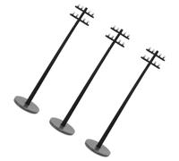 Parliky 3pcs DIY Telegraph Poles Model Train Accessories for Micro Landscape Design, Abs Material with Precision Craftsmanship, 1:100 Scale Light Pole Model to Enhance Railroad Scenes